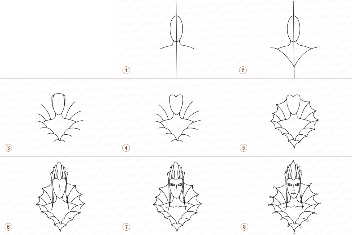 Как нарисовать снежную королеву поэтапно легко и красиво для 5 класса