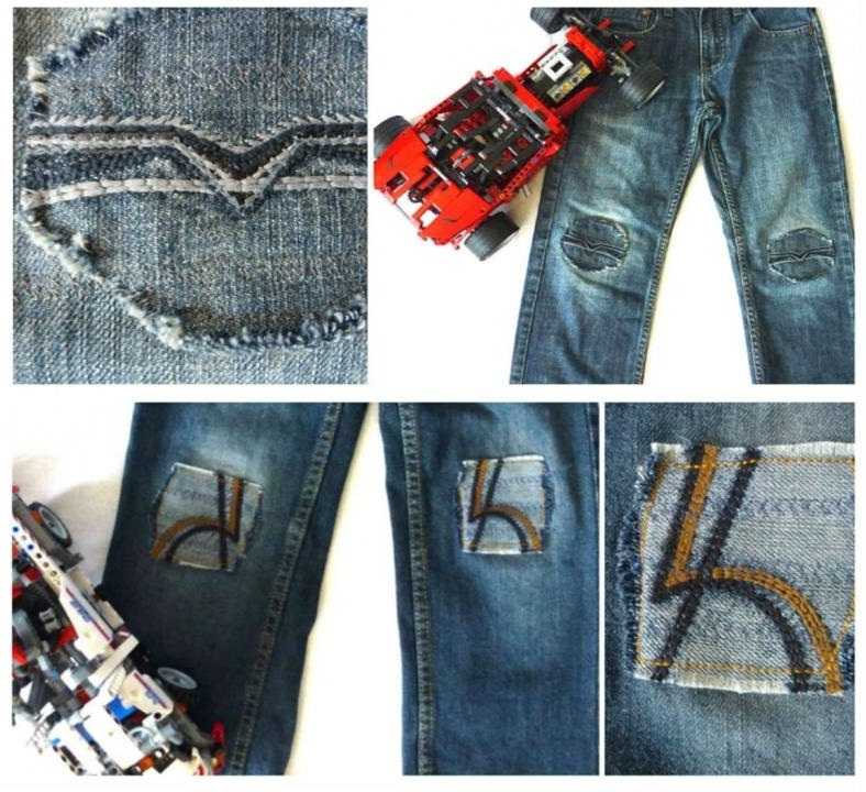 Как зашить джинсы без заплатки, чтобы не было видно место дырки