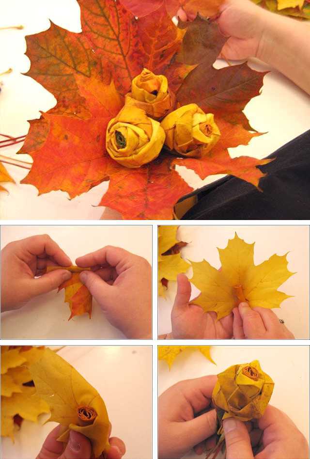 Осенний букет из листьев | 70 идей
