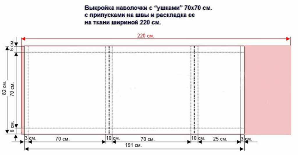 Схема наволочки 70х70