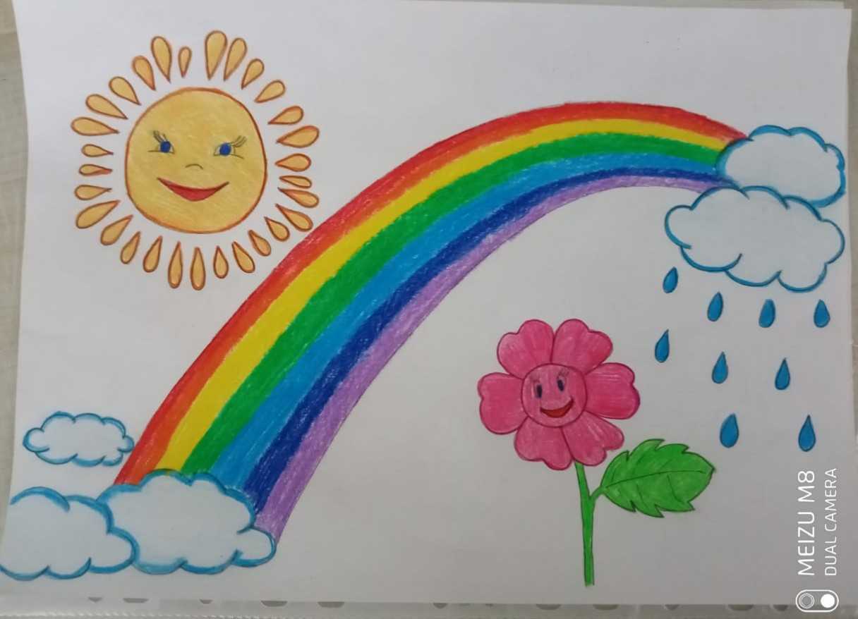 Рисуем радугу в детском саду