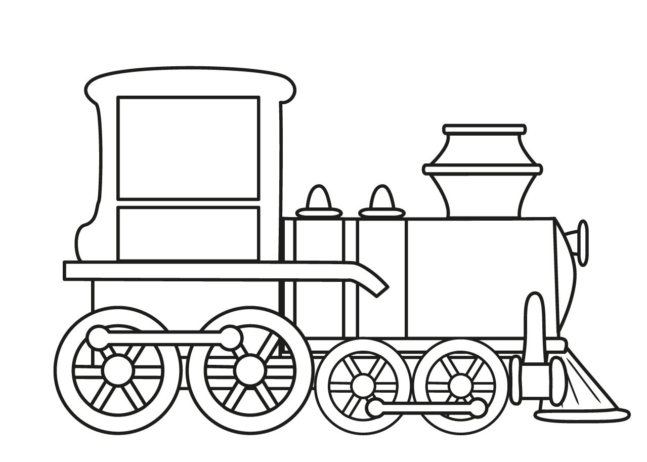 Как нарисовать маленький паровоз