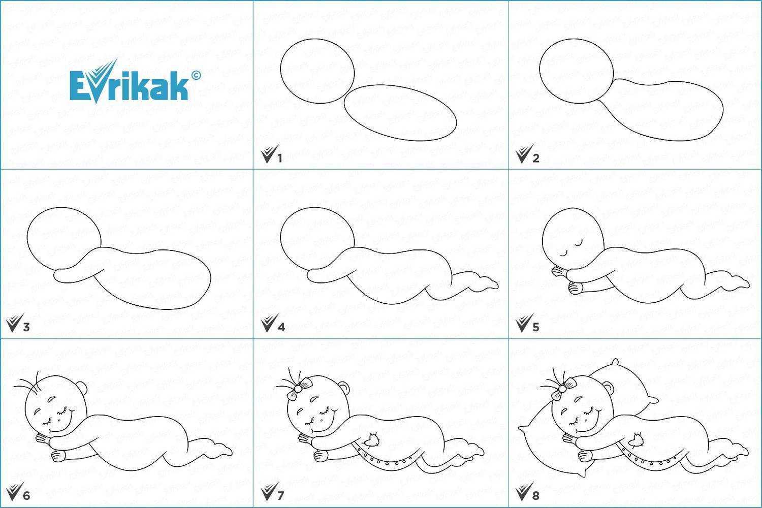 Как нарисовать ребенка карандашом - поэтапный мастер-класс создания рисунка ребенка