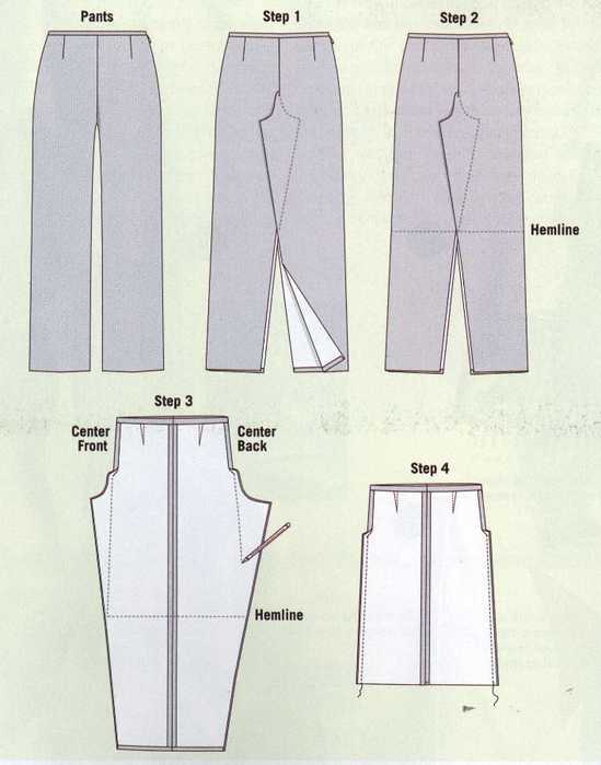 Как из брюк сделать юбку своими руками