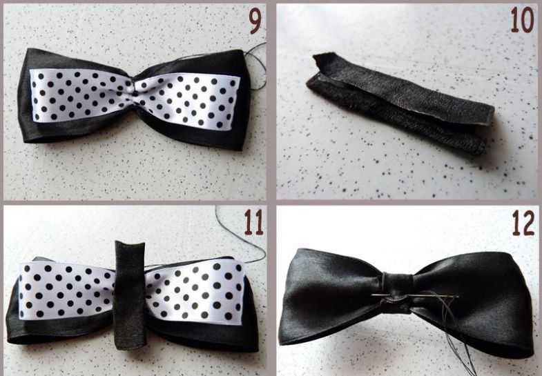 Как сделать бабочку галстук из атласной ленты для мальчика своими руками