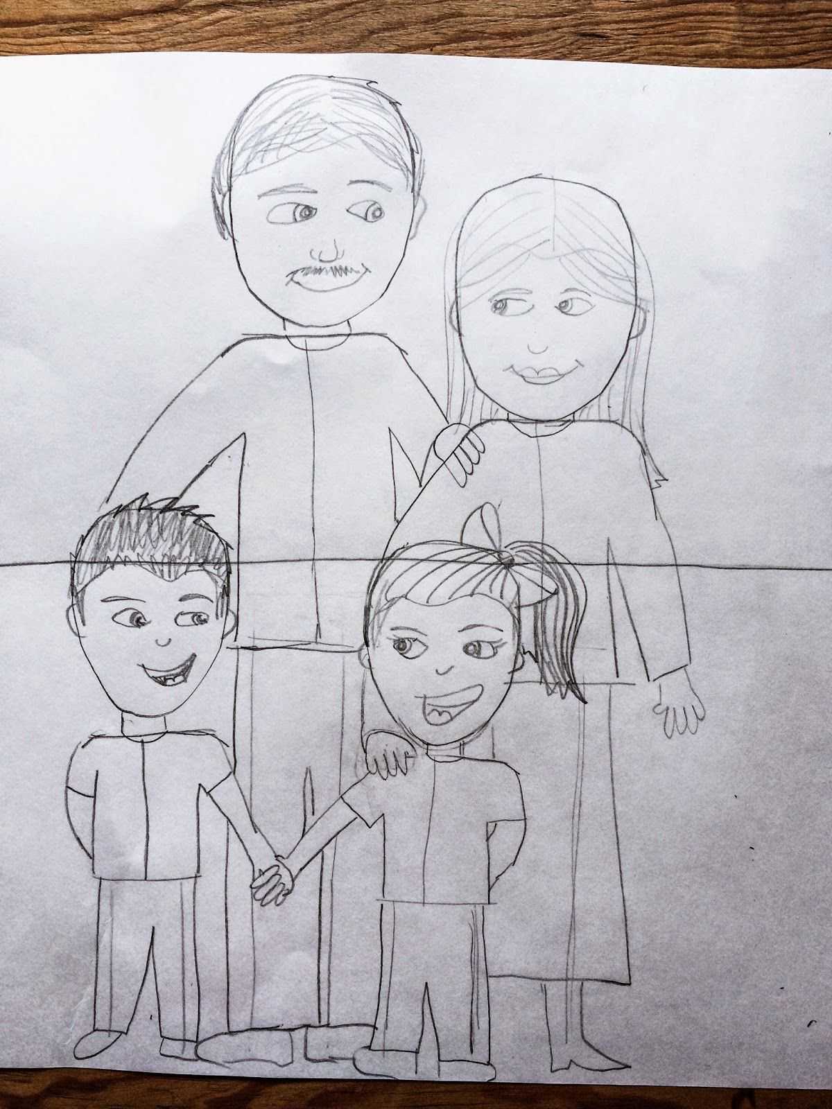 Как нарисовать семью (140 картинок): учим ребенка рисовать на тему "моя семья"