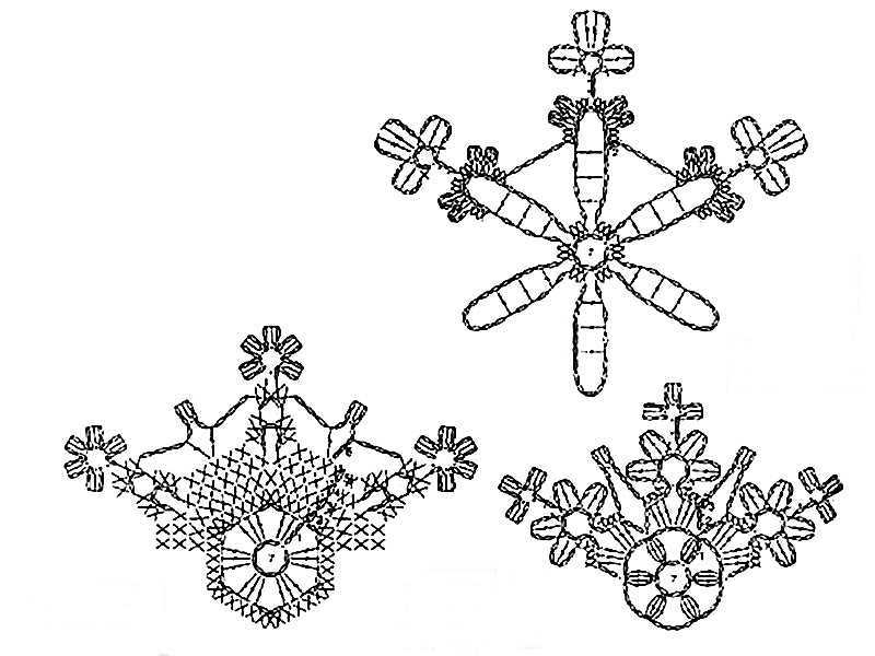 Снежинки крючком со схемами простые и красивые