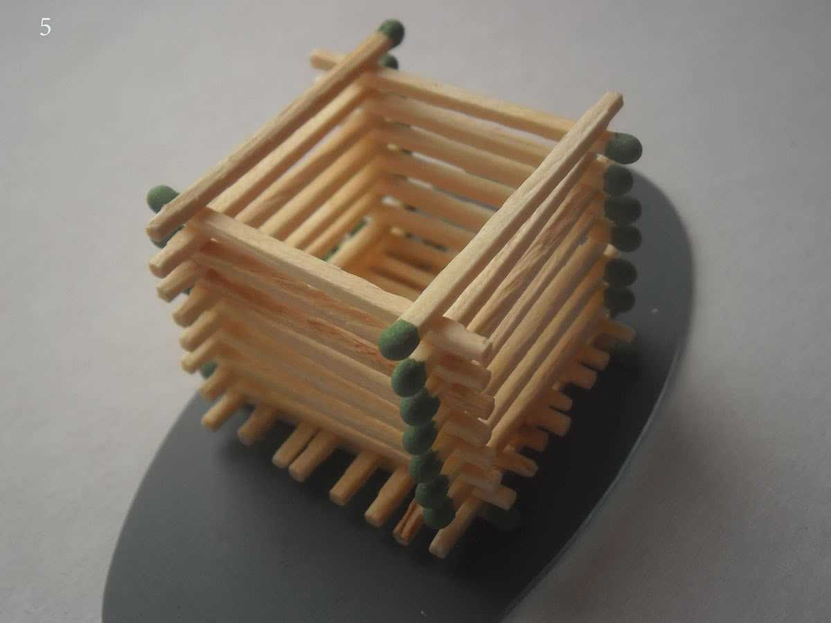 Мастер-класс поделка изделие моделирование конструирование вазочка из зубочисток мк картон шпагат