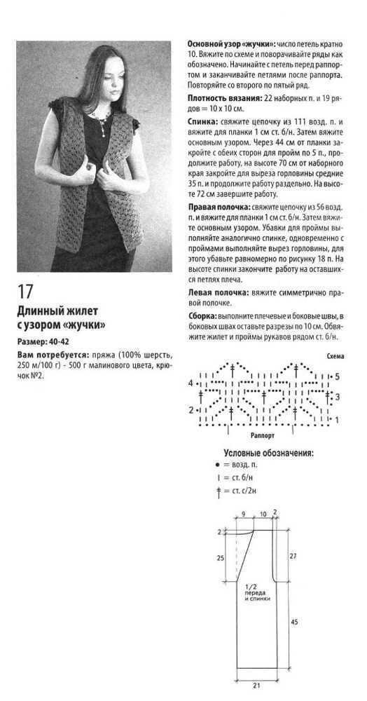Женские жилеты спицами с описанием и схемами фото вязаные
