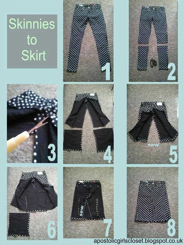 Как из брюк сделать юбку своими руками