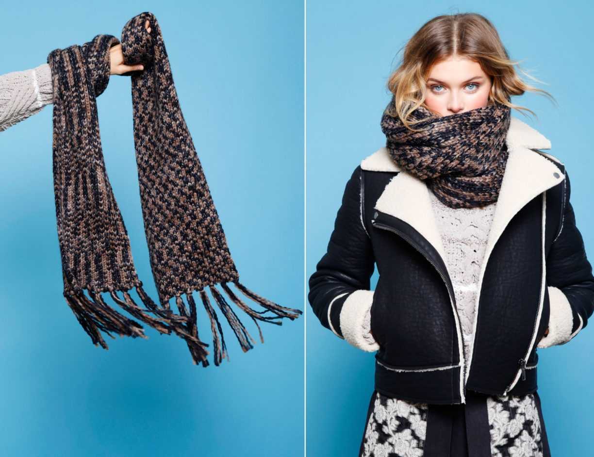 Как можно завязывать шарфы с пальто