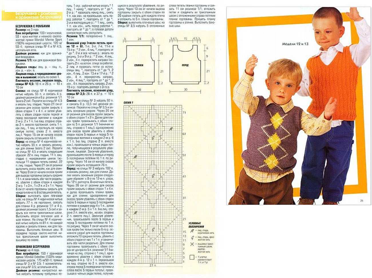 Жилет для мальчика спицами схемы