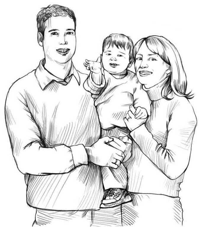 Как нарисовать семью — примеры рисунков и этапы его создания