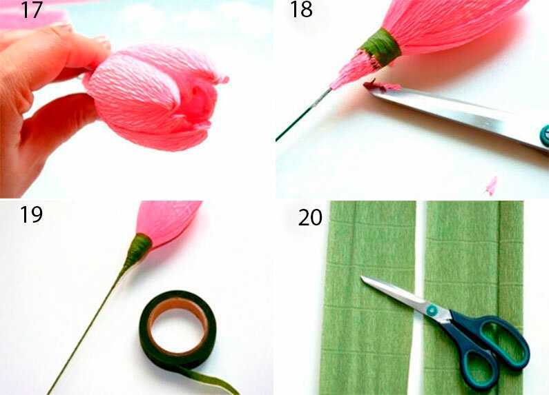 Как сделать тюльпаны из гофрированной бумаги с конфетами своими руками 🌷