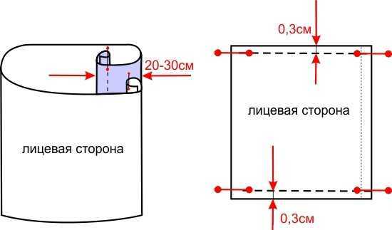 Схема пошива наволочки 70 на 70 с запахом