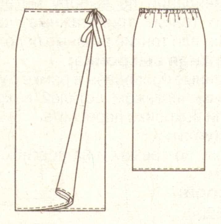 Как сшить длинную юбку с запахом на завязках пошагово
