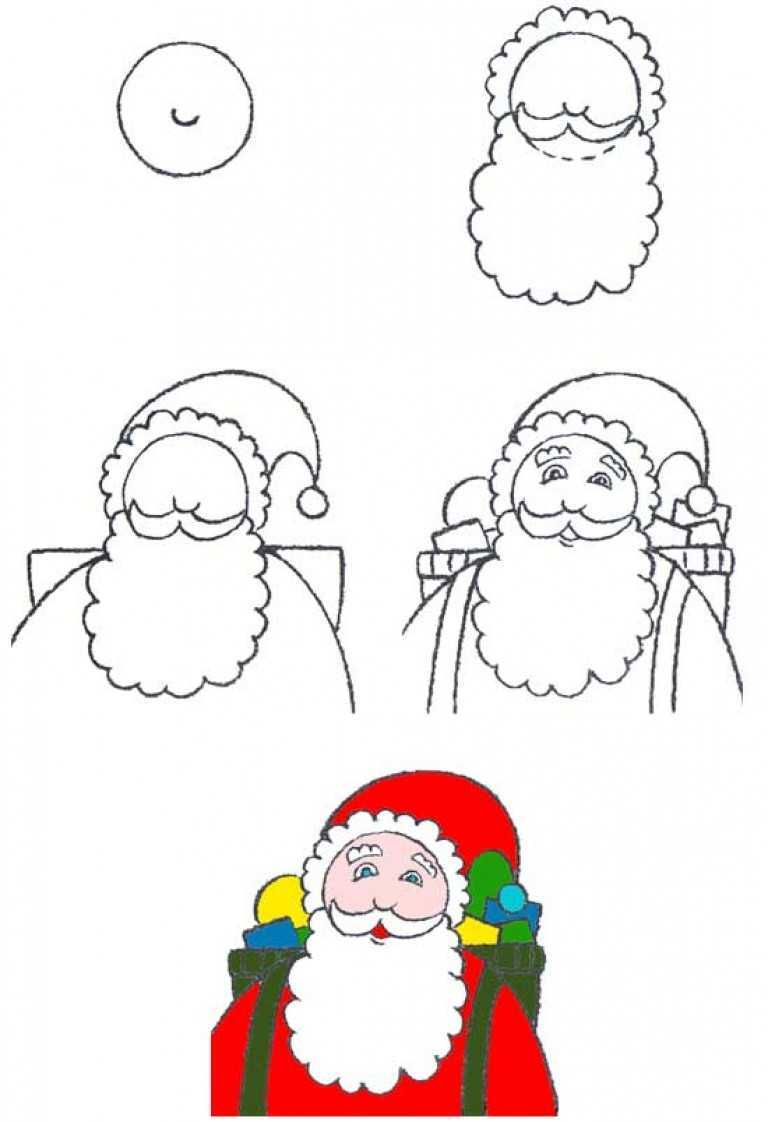 Рисуем карандашом деда мороза и снегурочку: пошаговая инструкция с фото