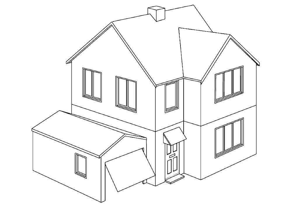 Рисунок дома 2 этажа карандашом. как нарисовать красивый дом своей мечты карандашом поэтапно? как нарисовать двухэтажный дом