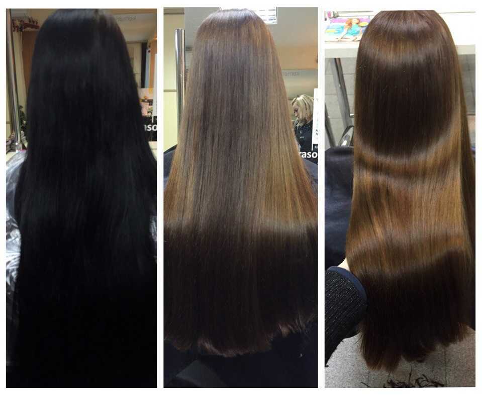 Смывка волос в салоне до и после краски фото