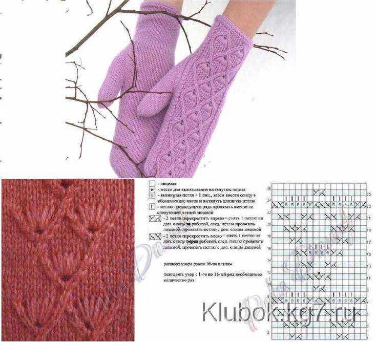 Вязание варежек спицами: схемы и описания для начинающих, пошаговые инструкции