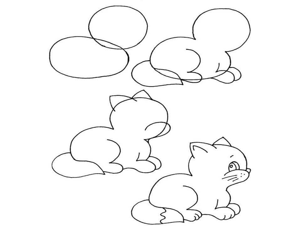 Как нарисовать кошку: 7 легких способов (пошагово)