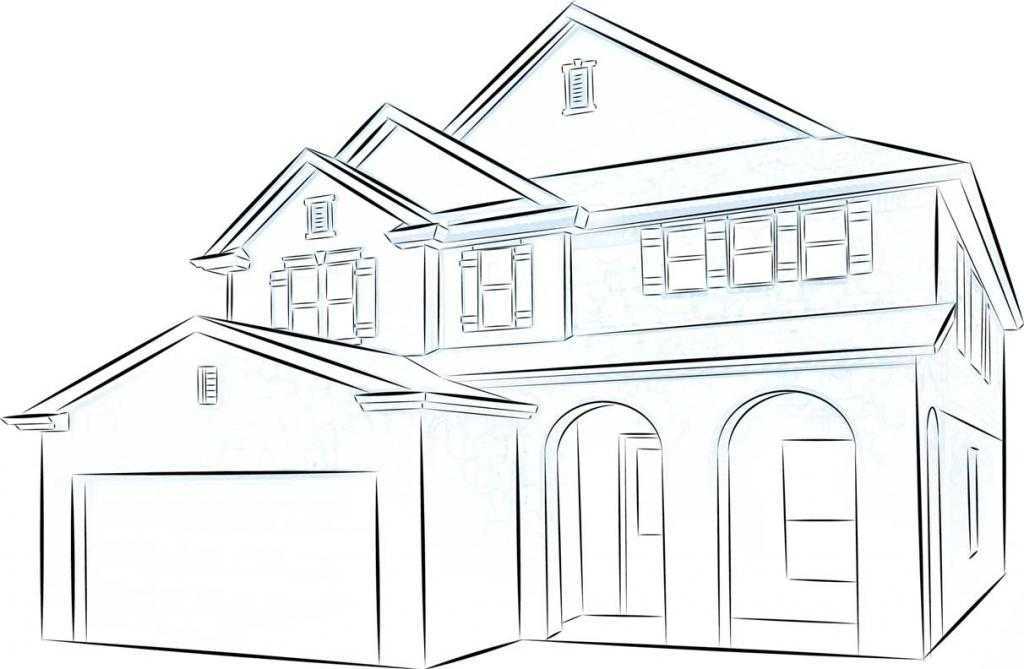 Как нарисовать дом: поэтапное описание рисунка дома своими руками (115 фото)