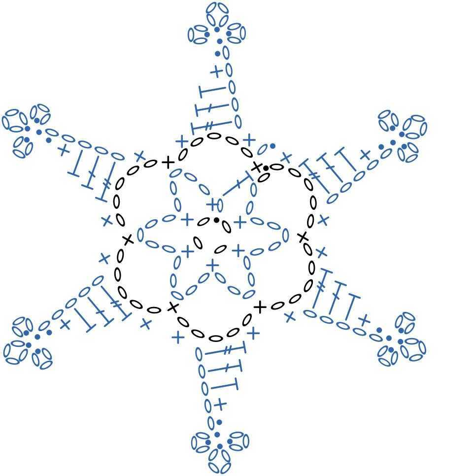 Снежинка крючком схема для начинающих